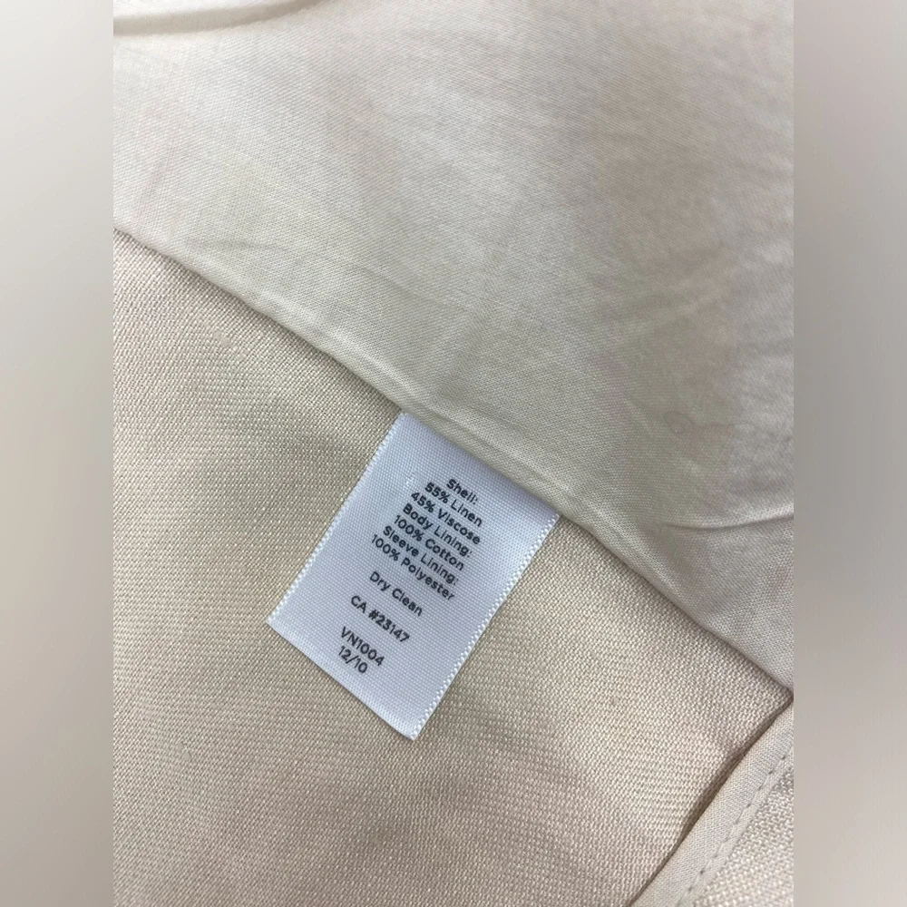 Talbots khaki linen blend blazer - Picture 3 of 5
